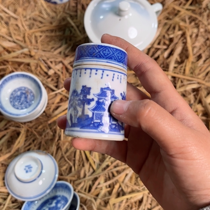 瓷片刹**花景德镇陶瓷一个