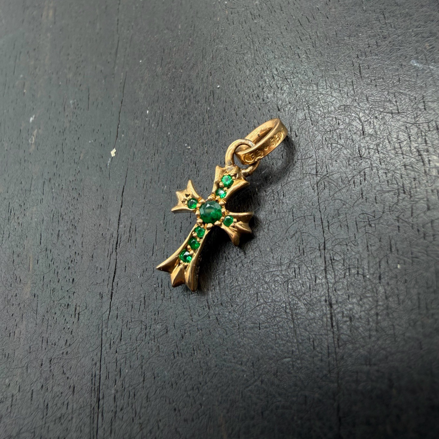 Chrome Hearts 克罗心 绿 babyfat十字架吊坠