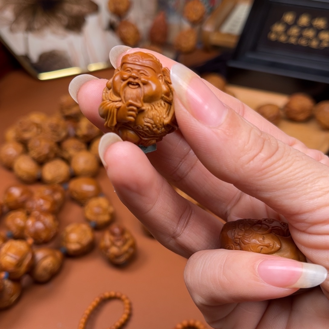 一***澈橄榄核手串/手链微花财神单子