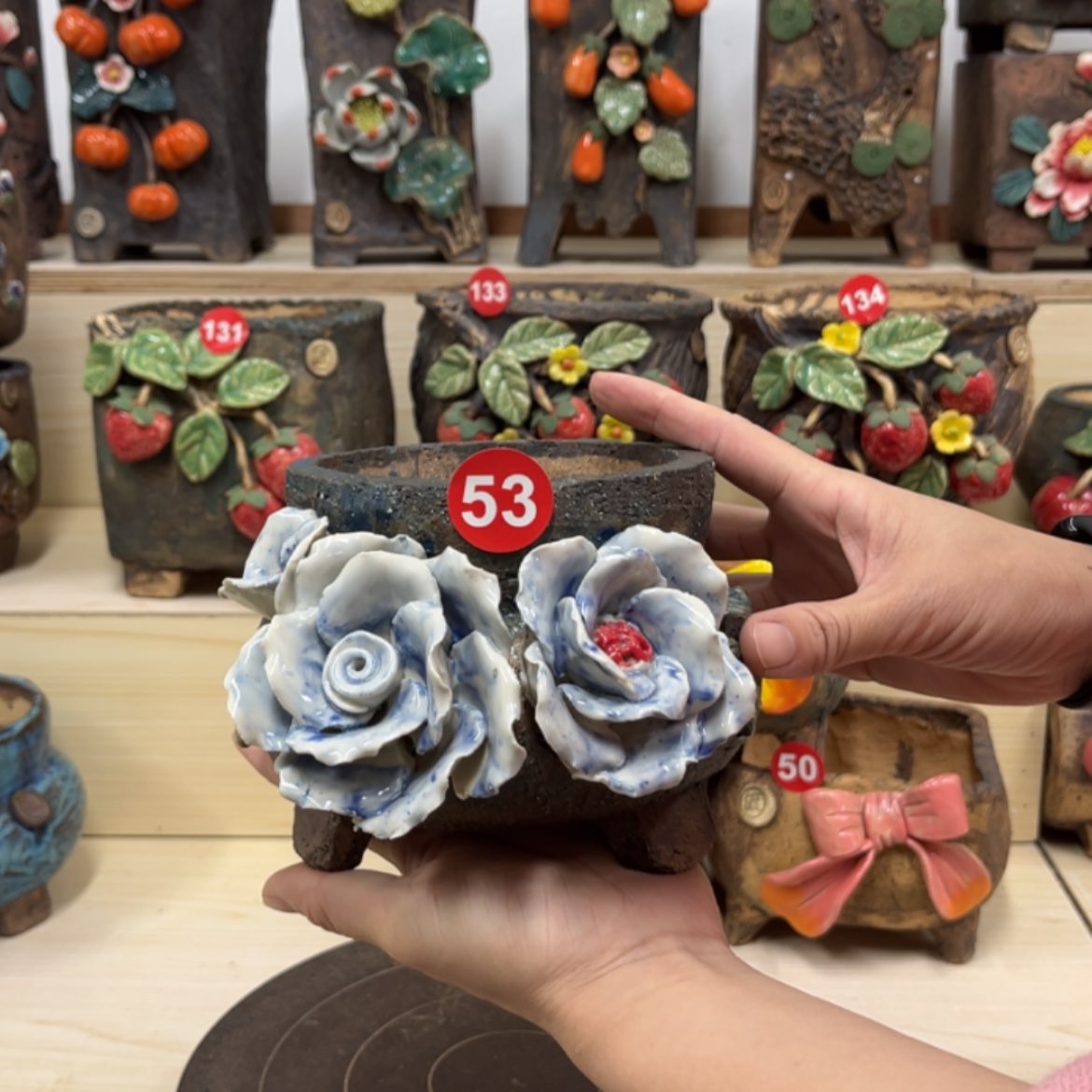 【闪购商品】紫砂花盆53号内口10.5外高11