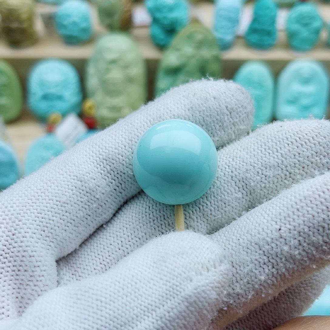 绿松石未镶嵌珠宝奇石18mm