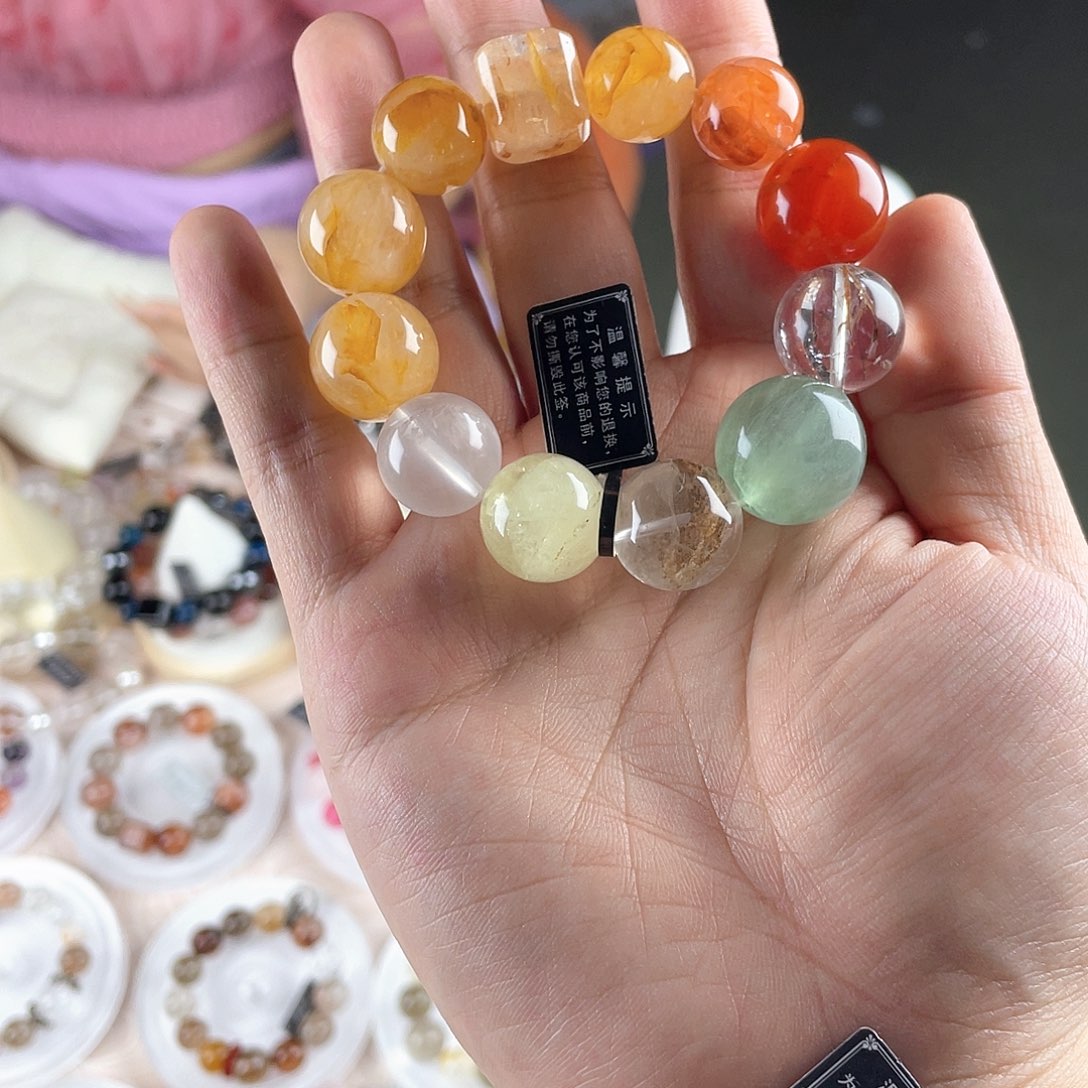 银S925镀金镶嵌手链水晶