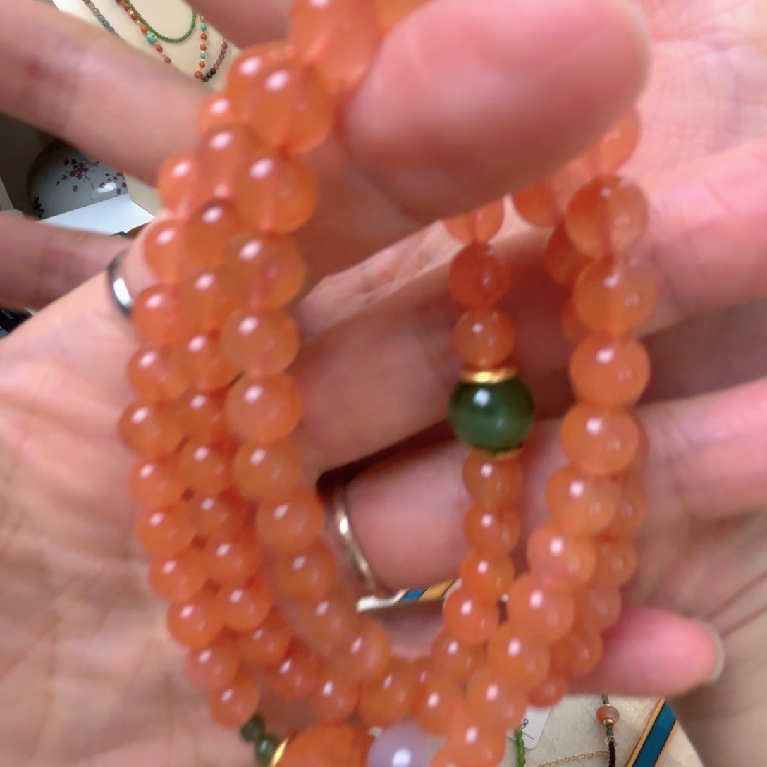 翠***风南红玛瑙未镶嵌颈饰