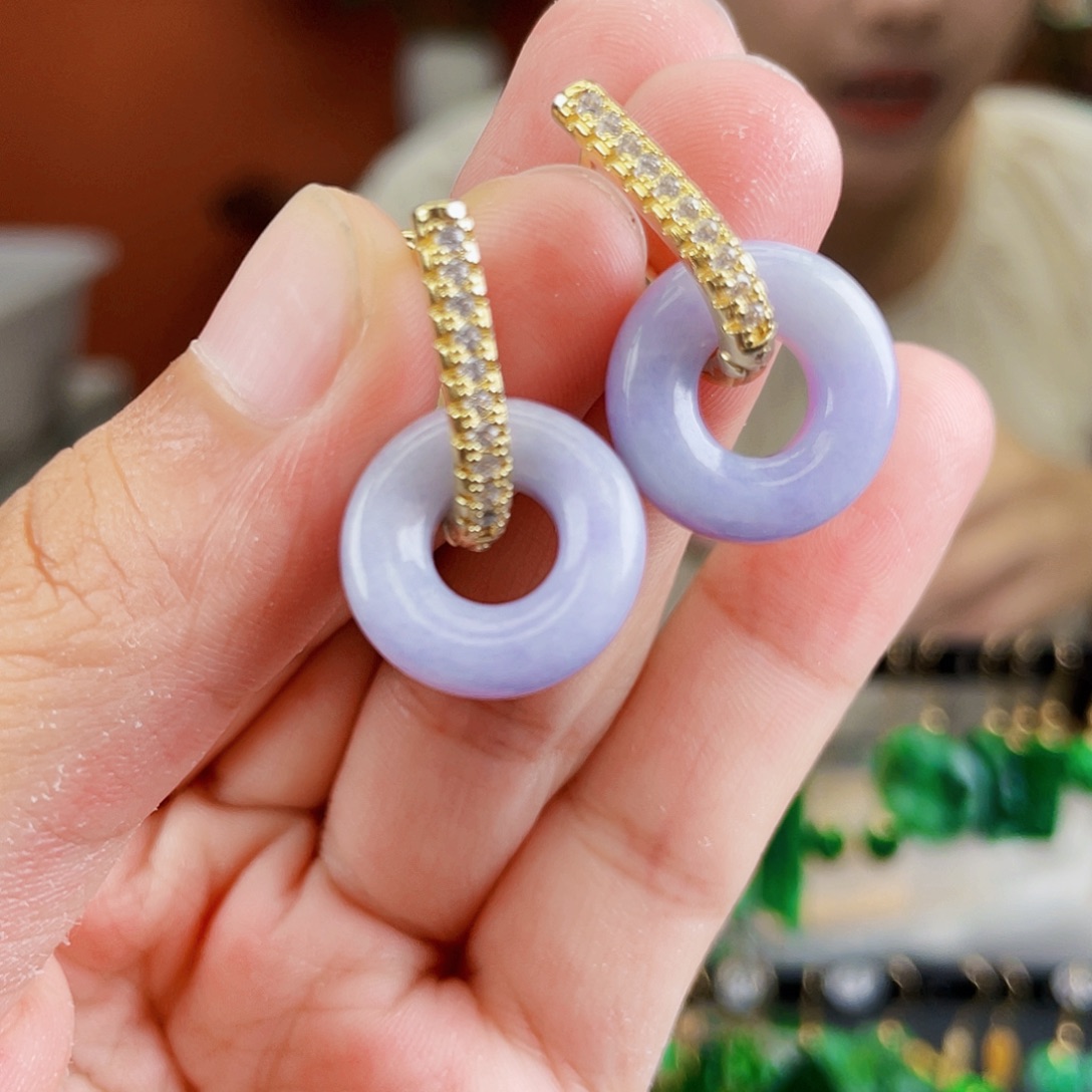 未镶嵌翡翠耳饰饰品