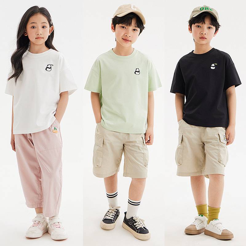 森马儿童男女短袖T恤熊猫T上衣夏休闲285224135212