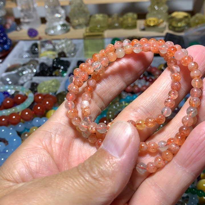 未镶嵌手链水晶5mm三圈手链
