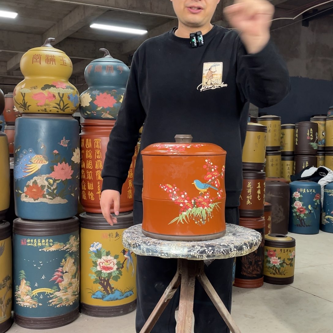 宜兴原矿紫砂茶叶罐