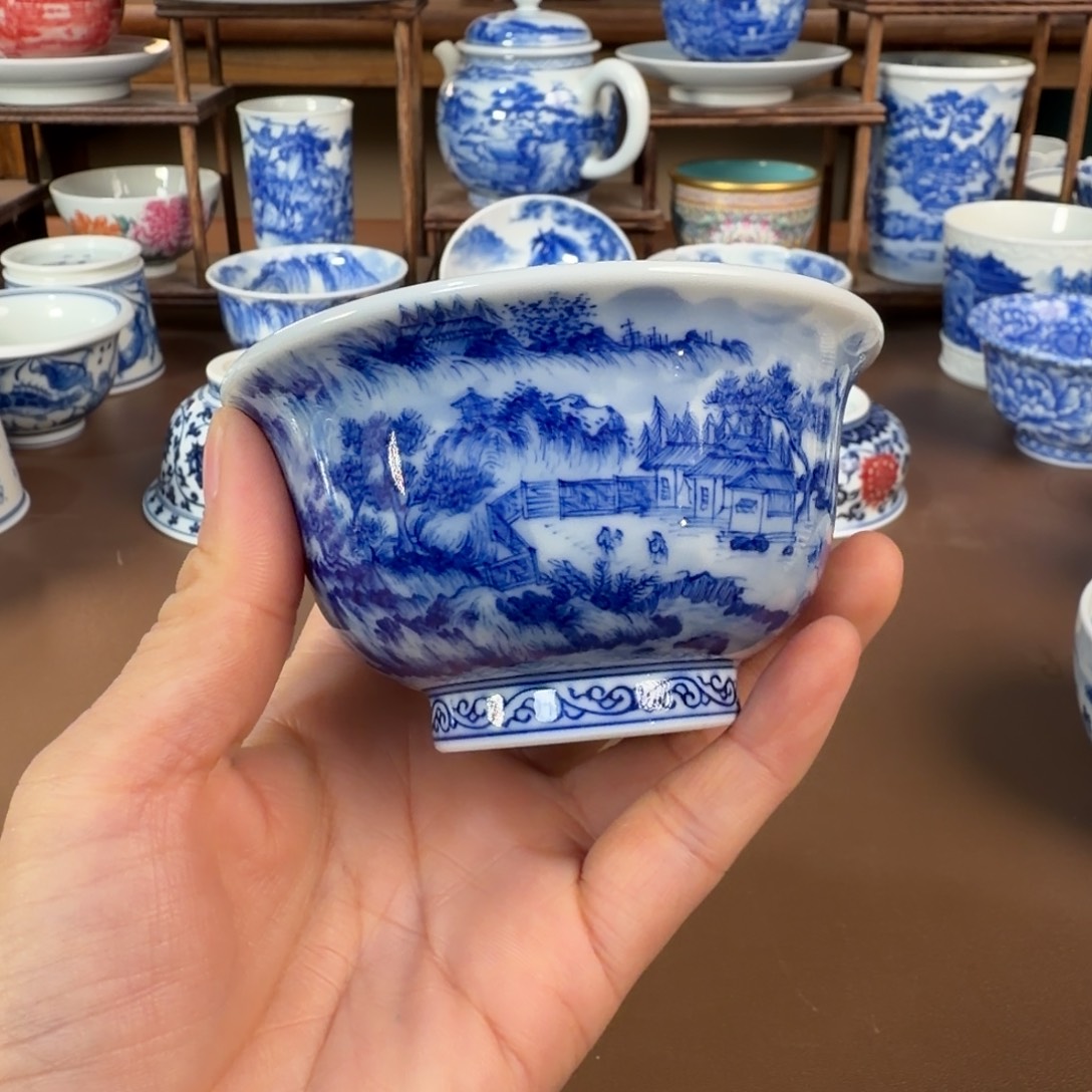 晋***花景德镇陶瓷手工手绘