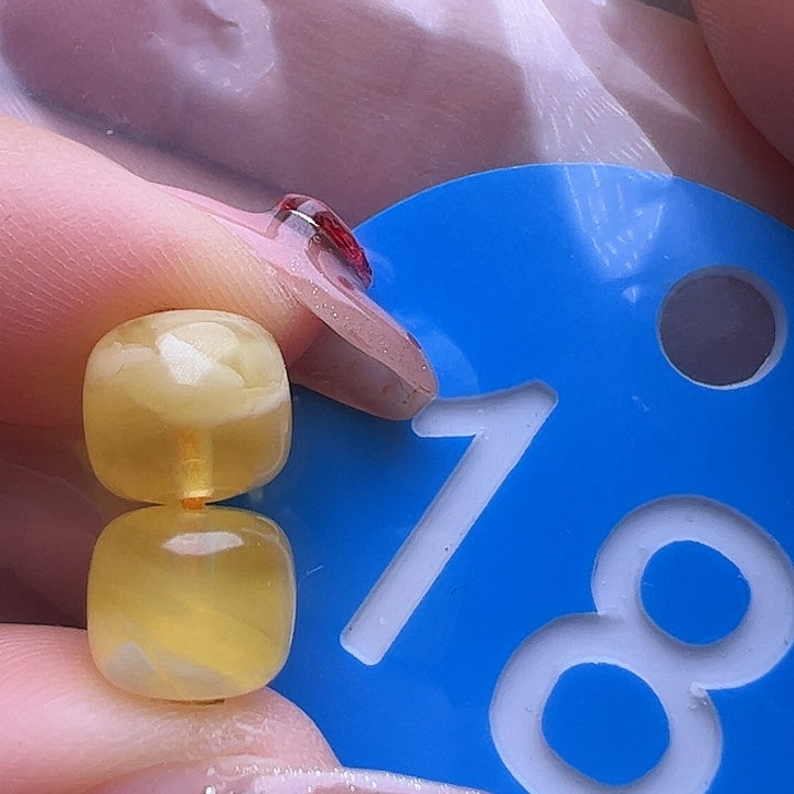 未镶嵌蜜蜡裸石8mm老型