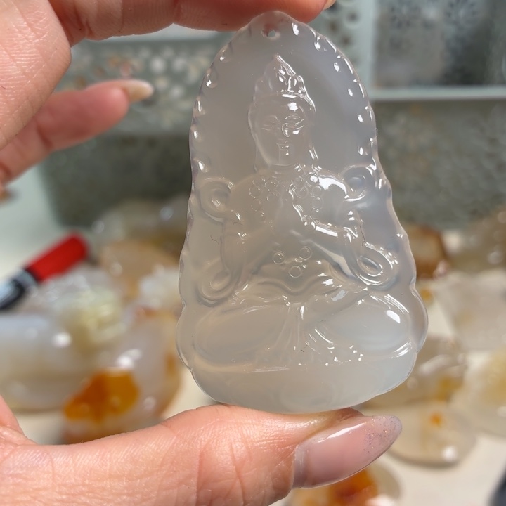 玛瑙/玉髓未镶嵌吊坠(不含链)