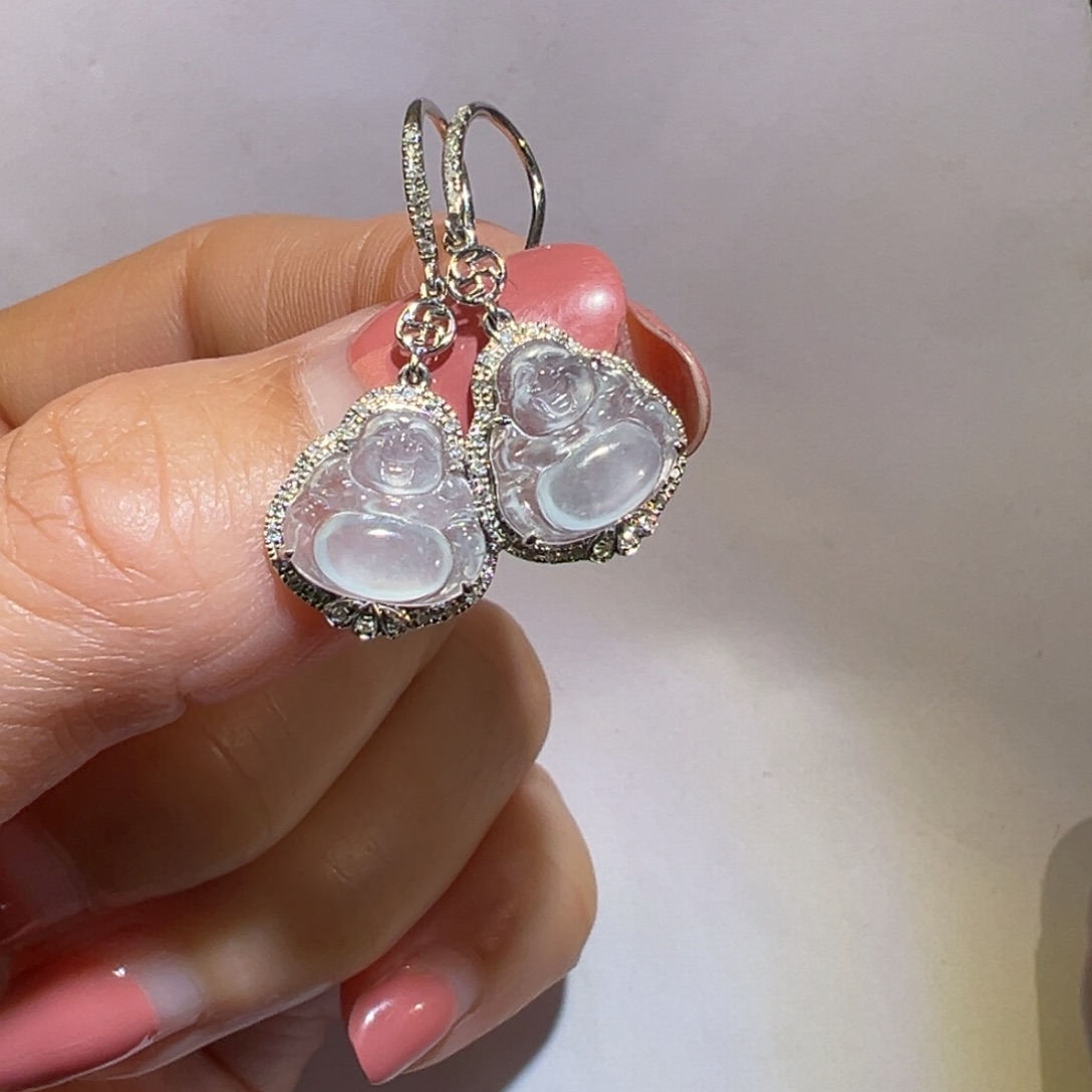 翡翠颈饰18K金镶嵌耳环