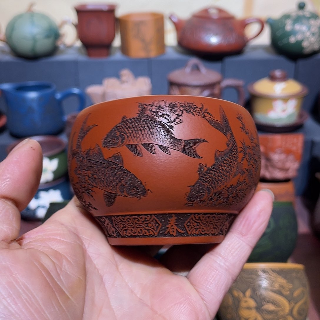 原矿紫砂手工主人杯