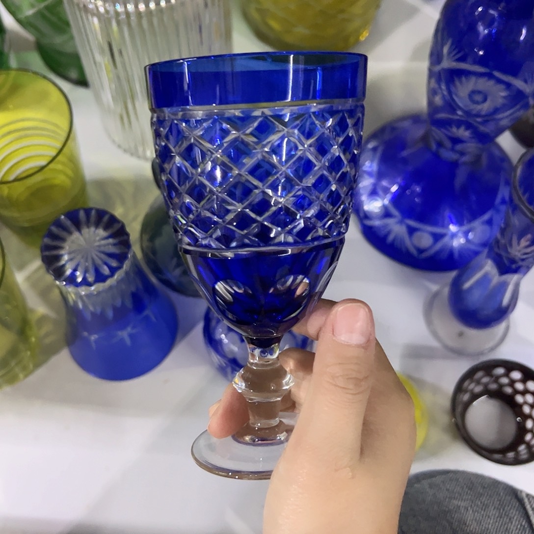 水晶玻璃平底款微瑕一个