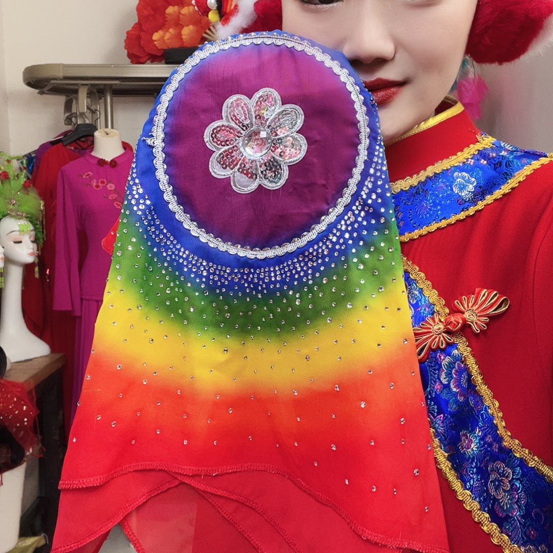五彩手绢满天星手绢