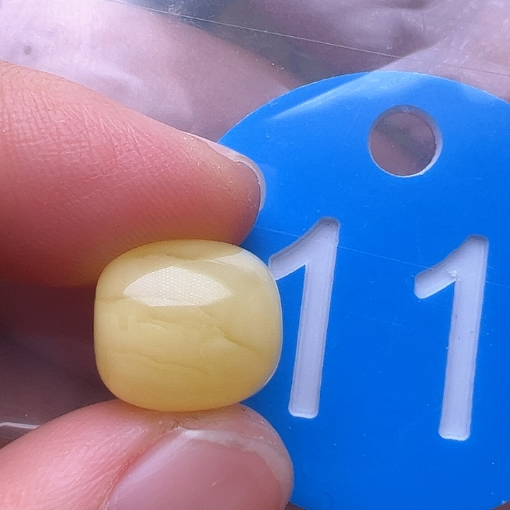 蜜蜡裸石未镶嵌划痕11/12m m