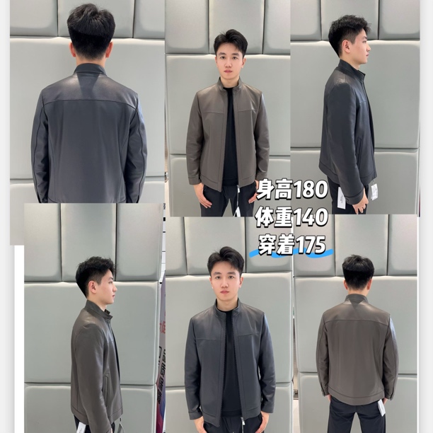 Lilanz/利郎【高端皮衣真皮】休闲立领男士潮流简约行政高级感皮衣