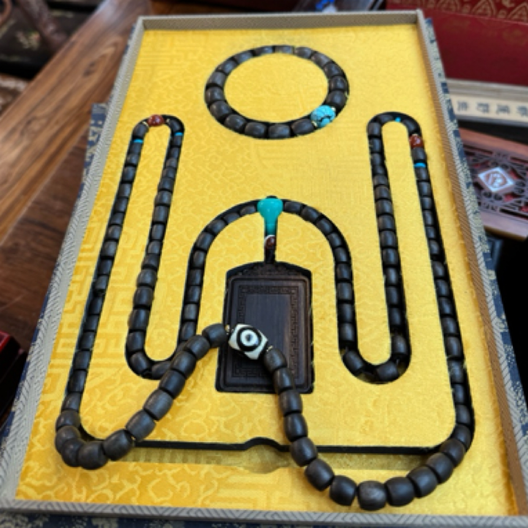 cx无事牌手串两件套白奇楠带礼盒