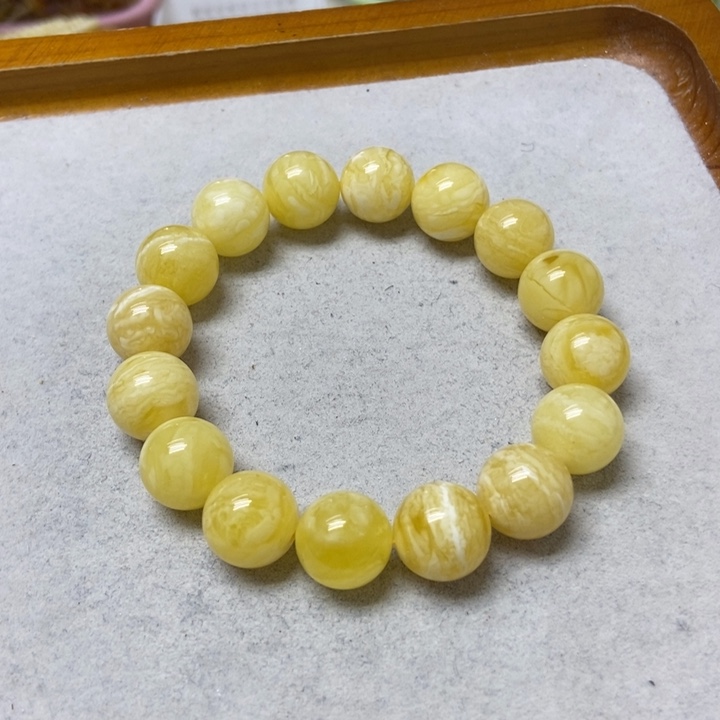 蜜蜡未镶嵌裸石手串