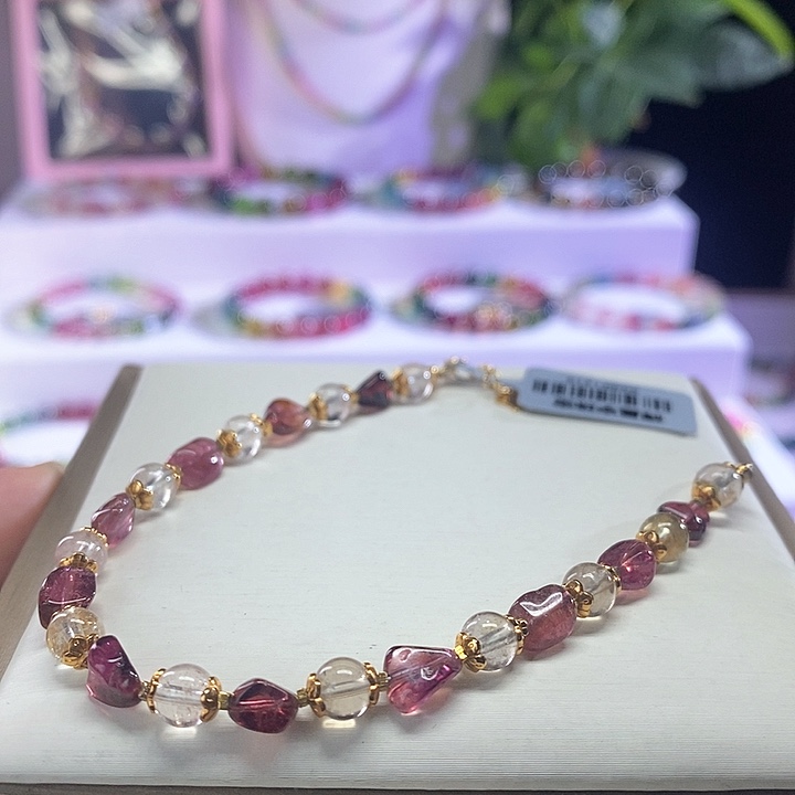 碧玺手链未镶嵌随形