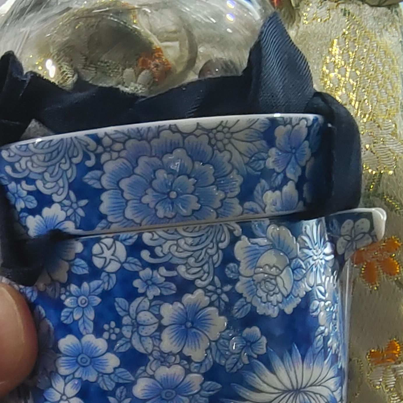G1887-青花快客布袋旅行陶YCT