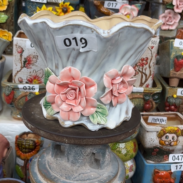 紫砂花盆粗陶材质多肉花盆