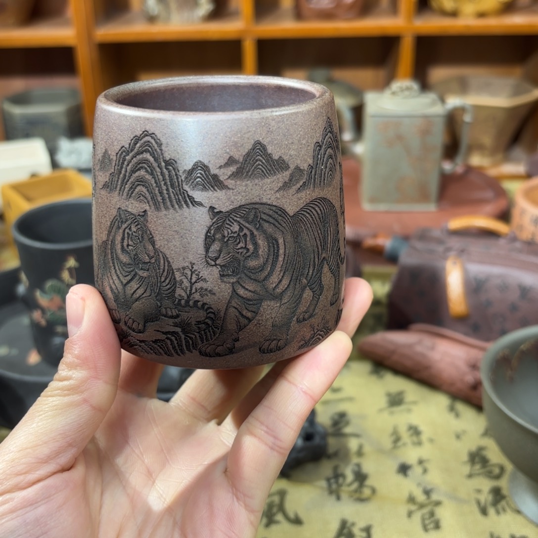 茶杯紫砂宜兴紫砂原矿茶器