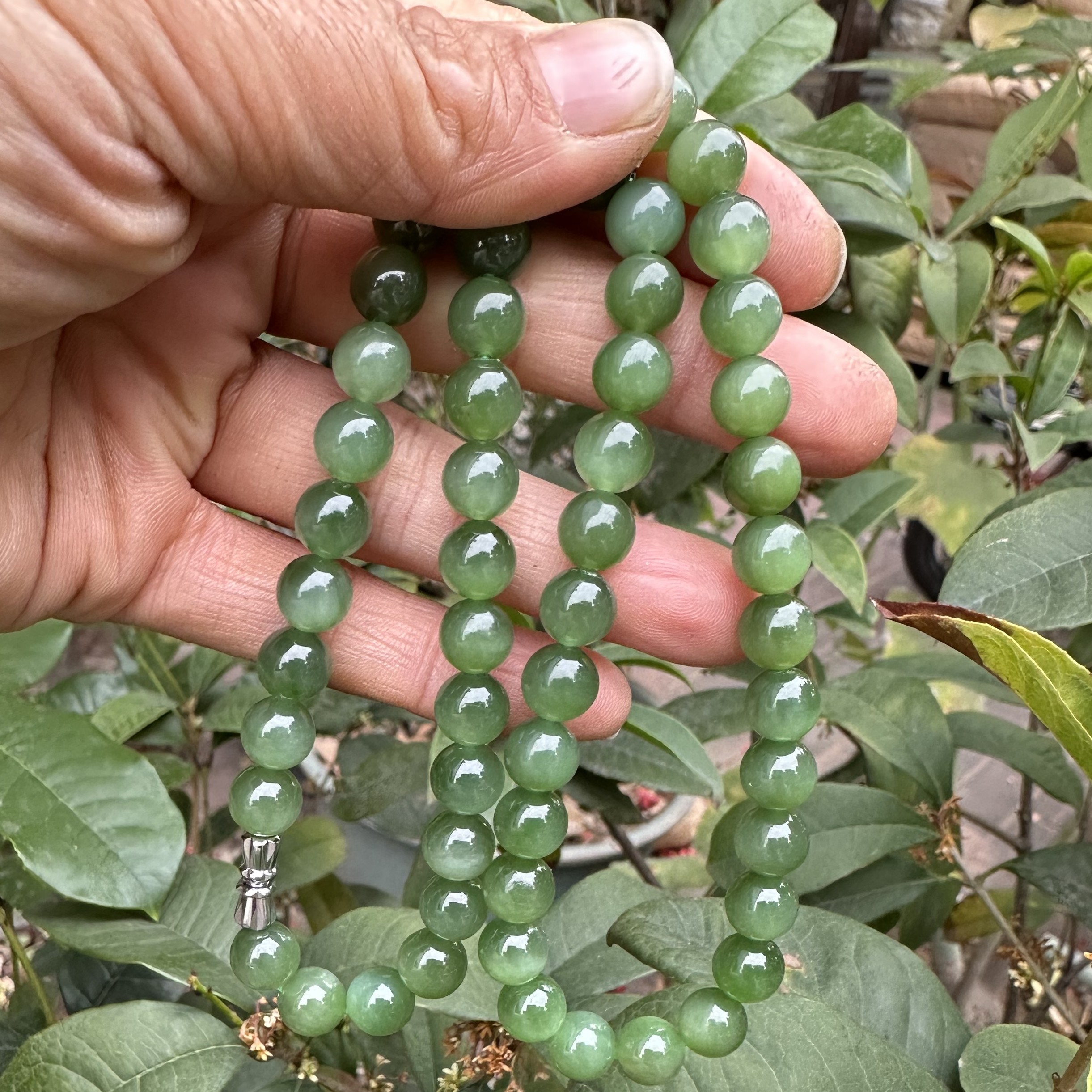 高品质七号矿粉绿猫眼妈妈链卡8