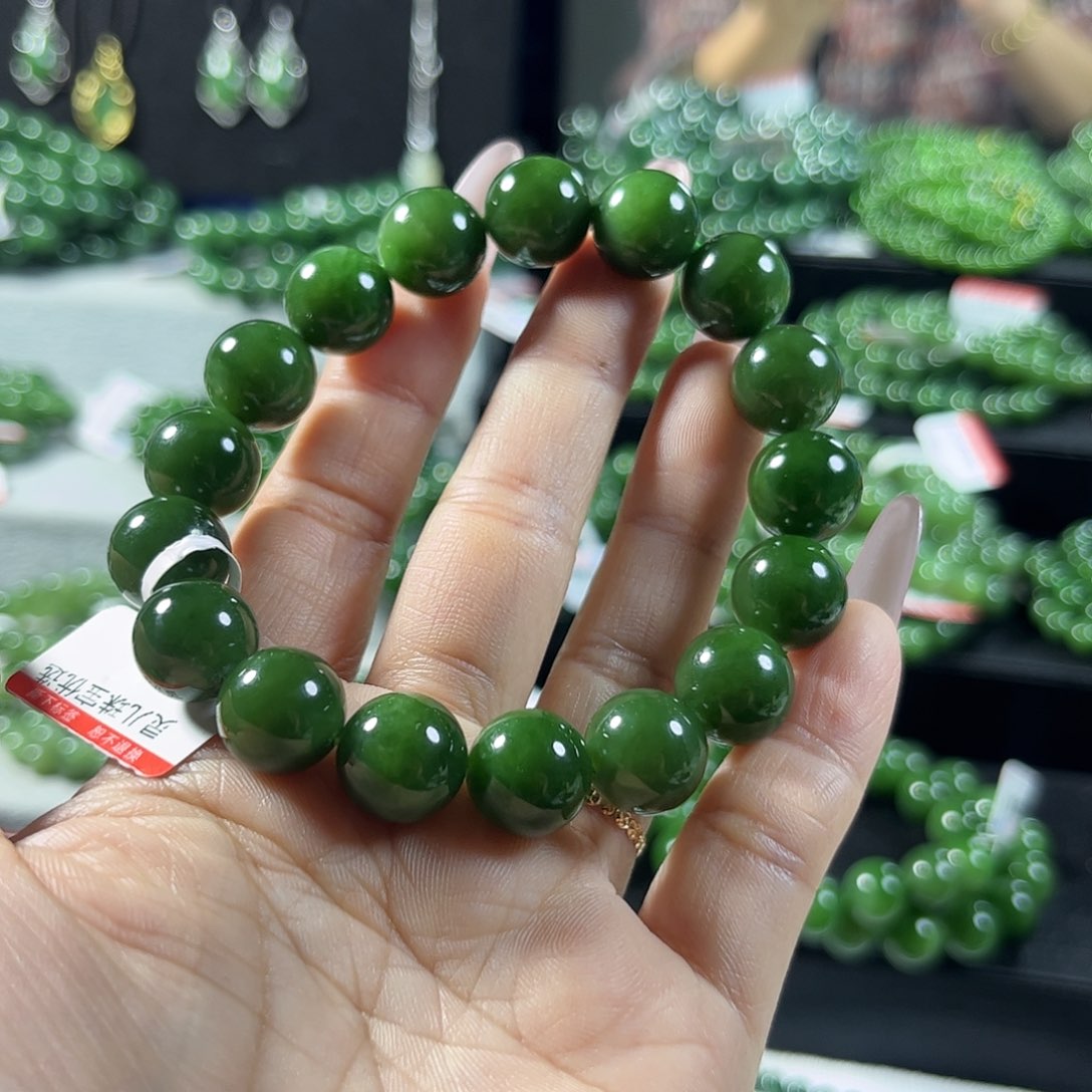 未镶嵌和田玉（碧玉）手链12