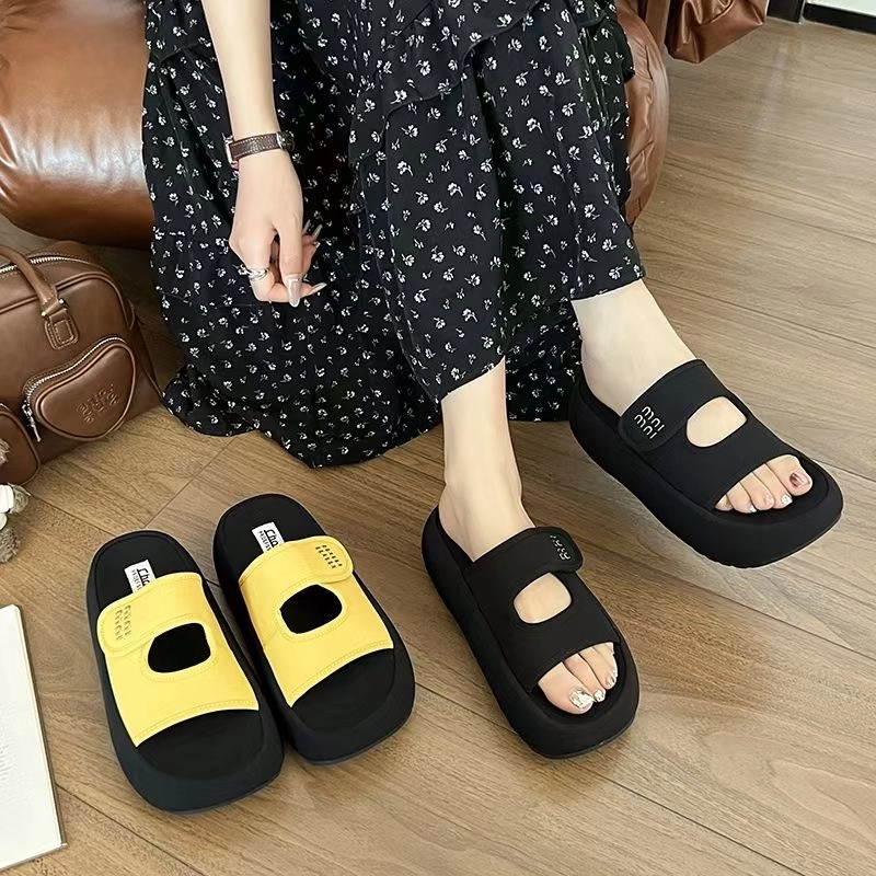 网红增高凉鞋拖鞋夏季外穿松糕厚底凉鞋女款2025新款爆款