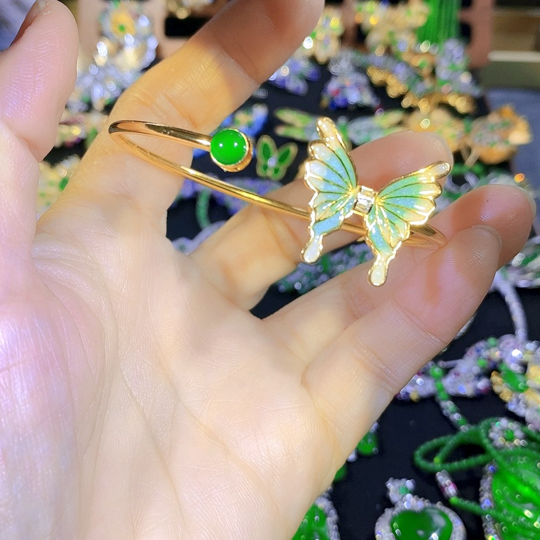 吊坠(不含链)银S925镶嵌翡翠