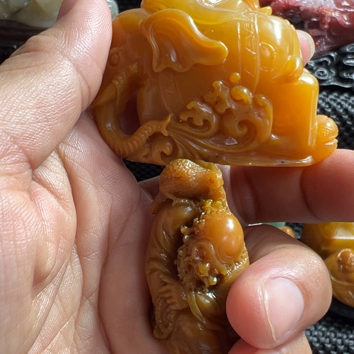 寿山石笑**生寿山石田2个