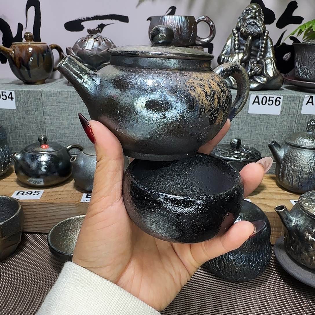 壶建水紫陶柴烧壶微瑕