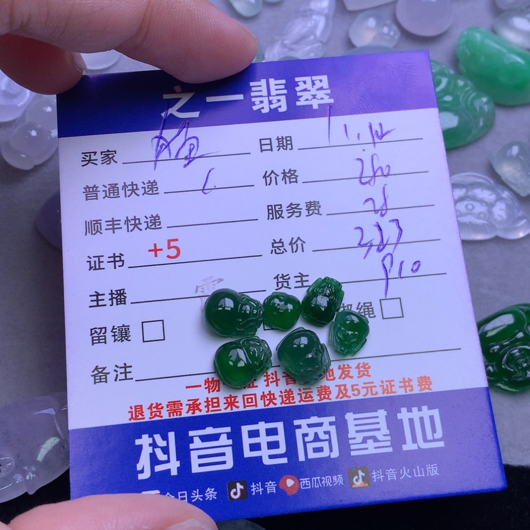 颈饰未镶嵌翡翠猫*?