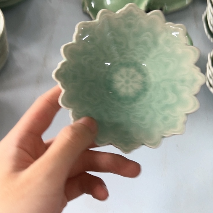 龙泉云间青瓷小米茶器