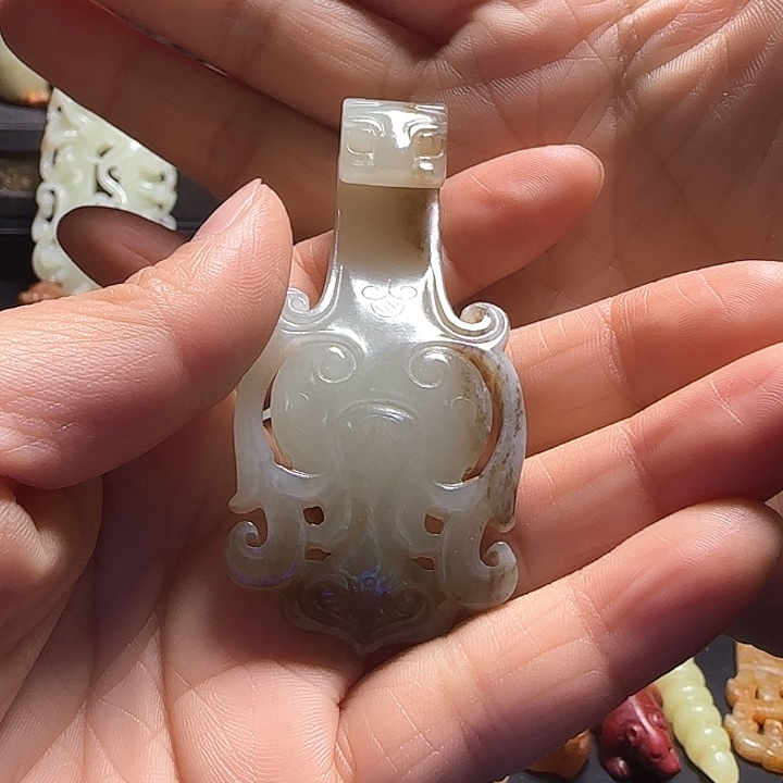 和田玉车挂未镶嵌