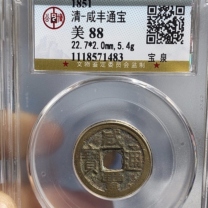 铜斌**犇二妹咸丰背DHBT一枚