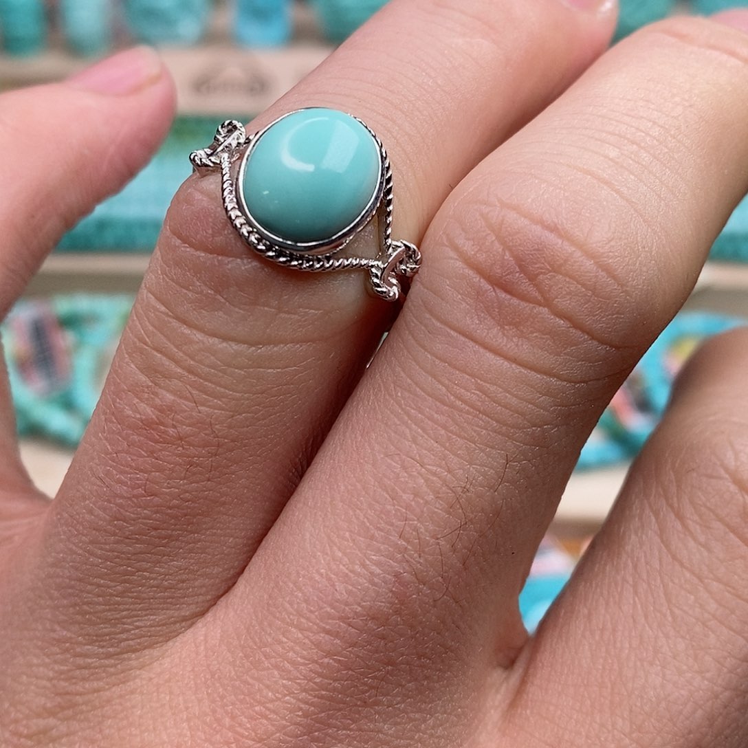 绿松石珠宝奇石银S925镶嵌