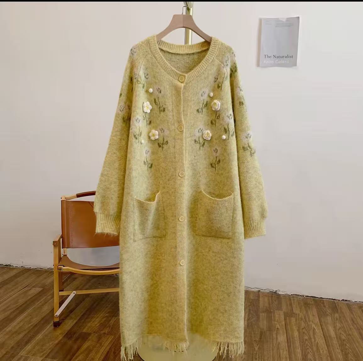 【小雏菊长袖】新款休闲宽松小雏菊圆领连衣裙