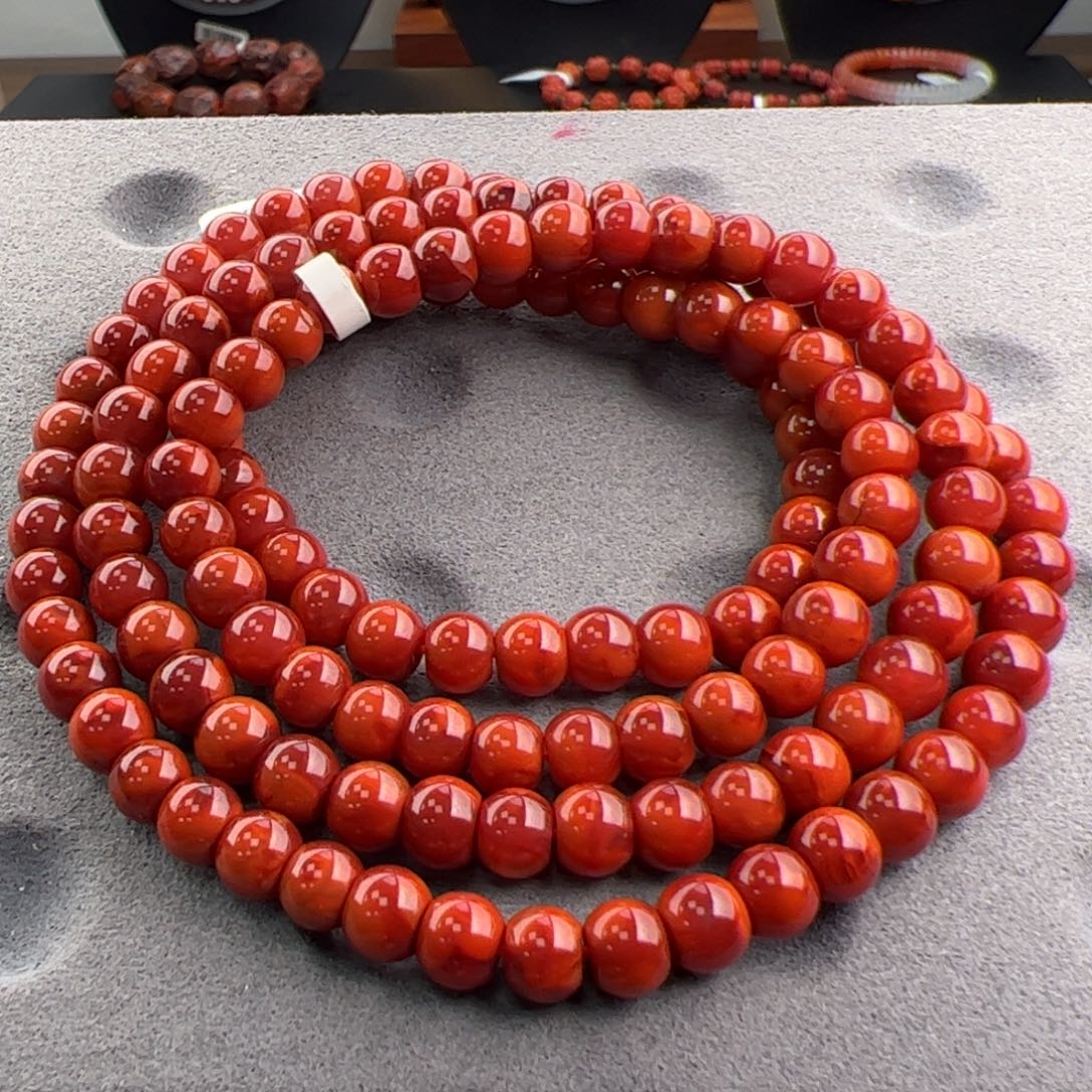 南红玛瑙高品牛血老型长链卡6未镶嵌Z*✨