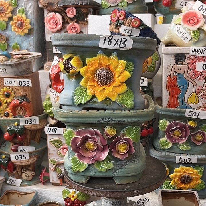 粗陶材质多肉花盆