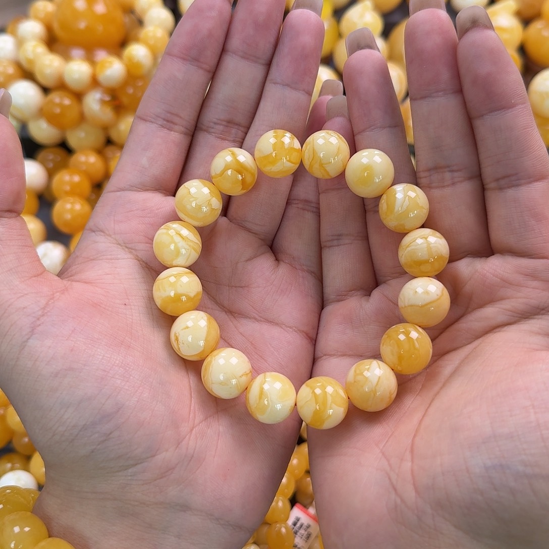 蜜蜡未镶嵌珠宝奇石同料15mm