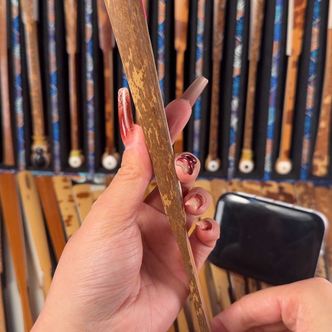 扇子岁**友兵哥扇艺斑竹折扇