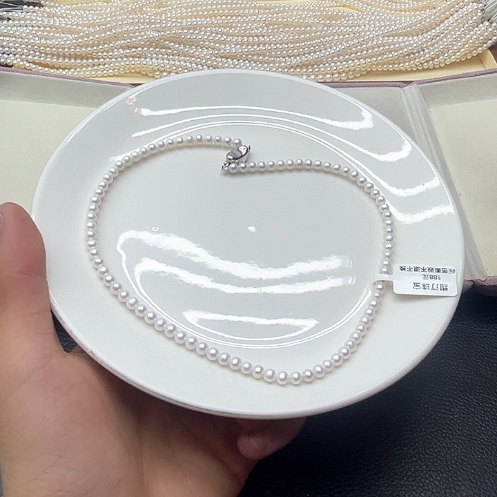 淡水珍珠银S925镶嵌珍珠项链18