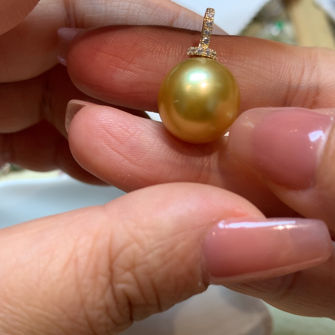 海水珍珠颈饰14K金镶嵌