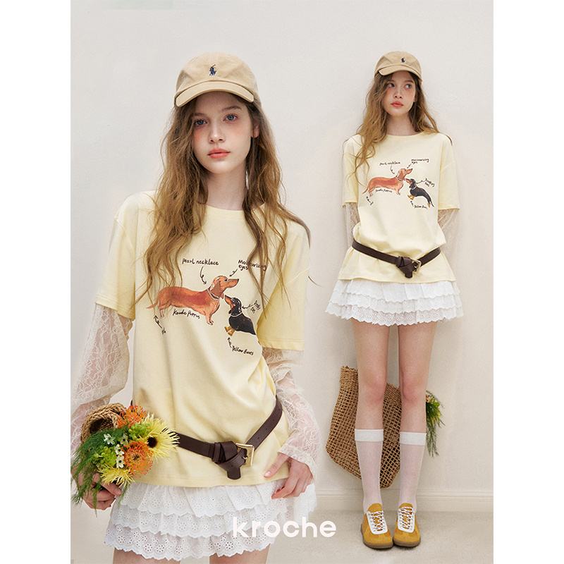 【雪宝专享】Kroche 25ss 镂空刺绣 全棉五瓣花棉布蕾丝蛋糕裙