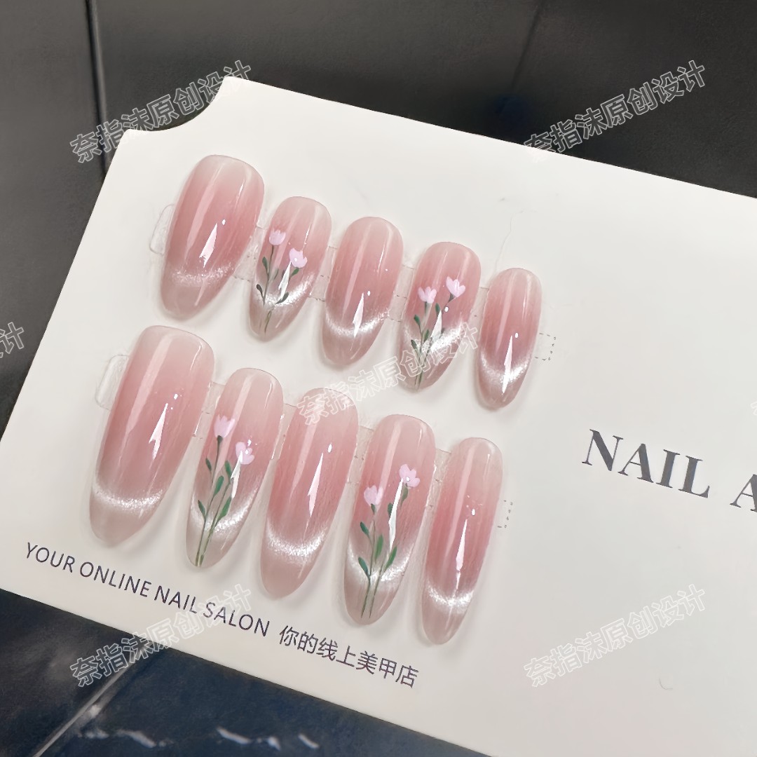 【郁金香】郁金香中长款穿戴甲INS风美甲春夏款百搭风显白