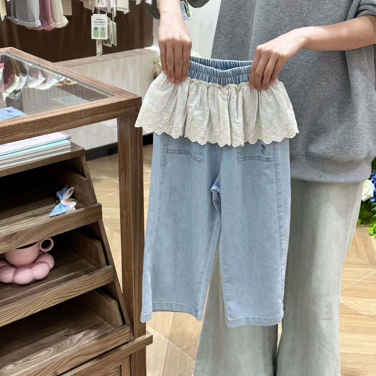 XXBD-6211-儿童时尚洋气百搭屁帘牛仔裤（夏款）