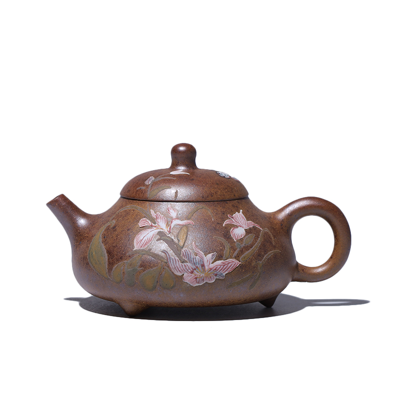 【央广非遗】大吉羊柴烧 宜兴紫砂壶茶壶 原矿本山绿泥彩虹之玉140m