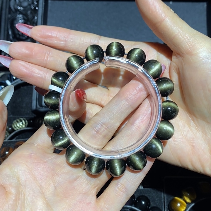 黑曜岩手链未镶嵌曹*瀚