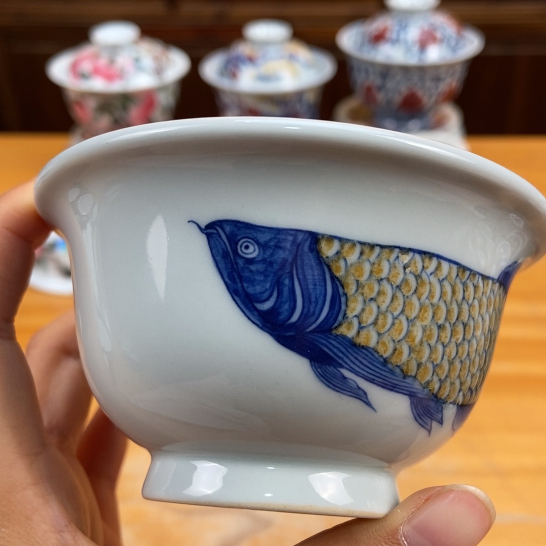 手绘现代茶具非古董